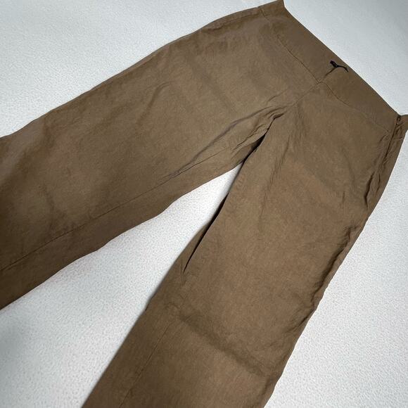 Eileen Fisher Pants - Eileen Fisher Women's Size PM Linen Blend Slim Leg Crop Pants Brown